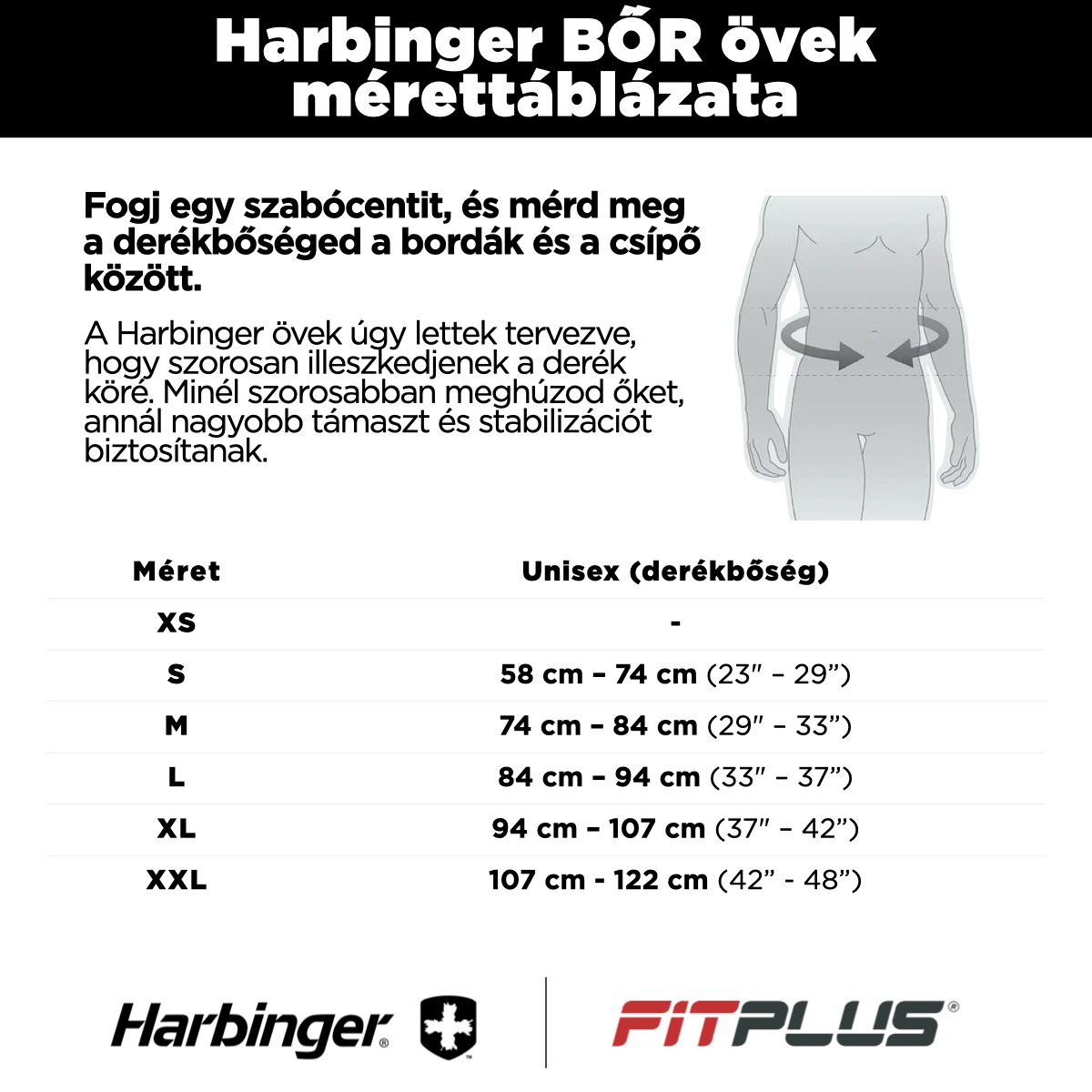 Harbinger leather belts sizes